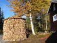 Eine Holzmiete sind 20 Prozent vom Holzbedarf fr einen Winter