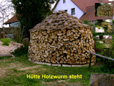 Holzstapel mit Holzmiete verbunden